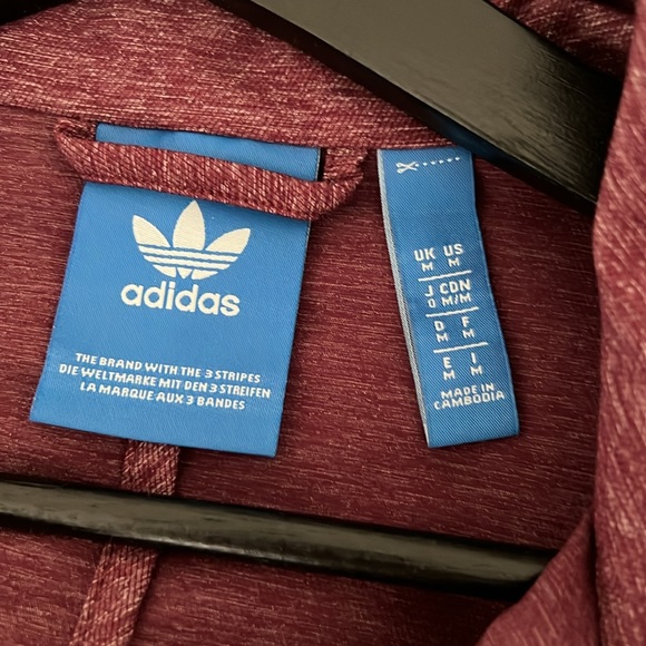Adidas Originals Men's Burgundy Jacket - Picture 3 of 4